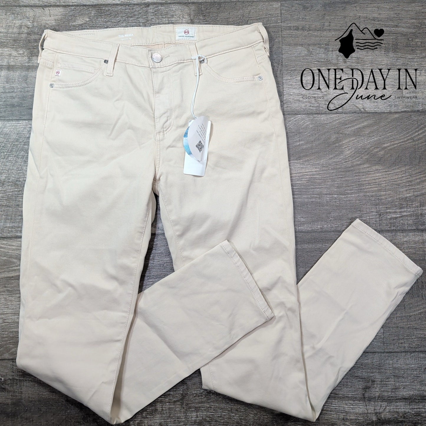 AG Adriano Goldschmied The Prima Cogarette Sateen Straight Pants Size 6 (28)