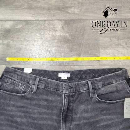 Good American Tuxedo Wide Leg Jeans Black NWT $169 Size 18