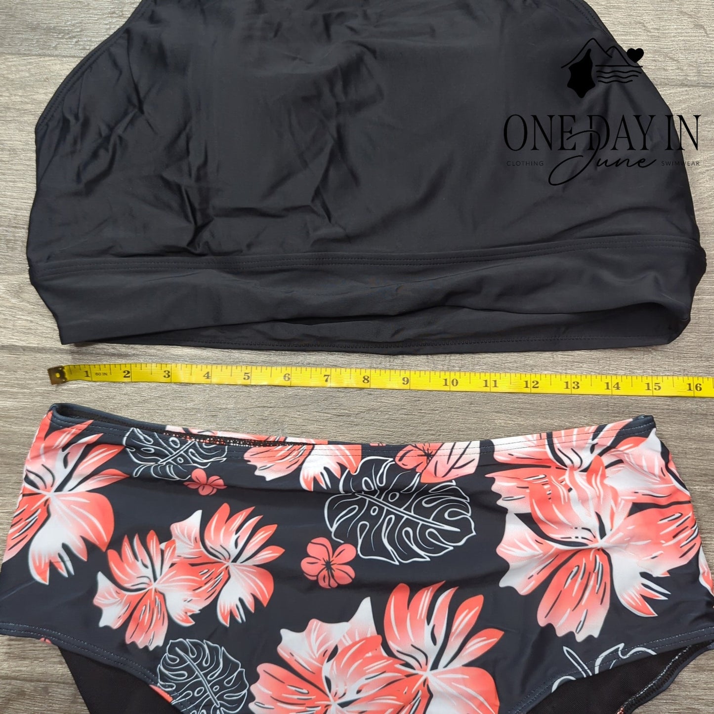 CharmLeaks Crop Top High Waist Bikini Swimsuit Size XL