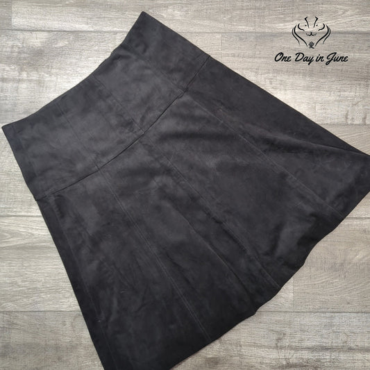 Talbots Faux Suede A Line Knee Length Skirt Size 10