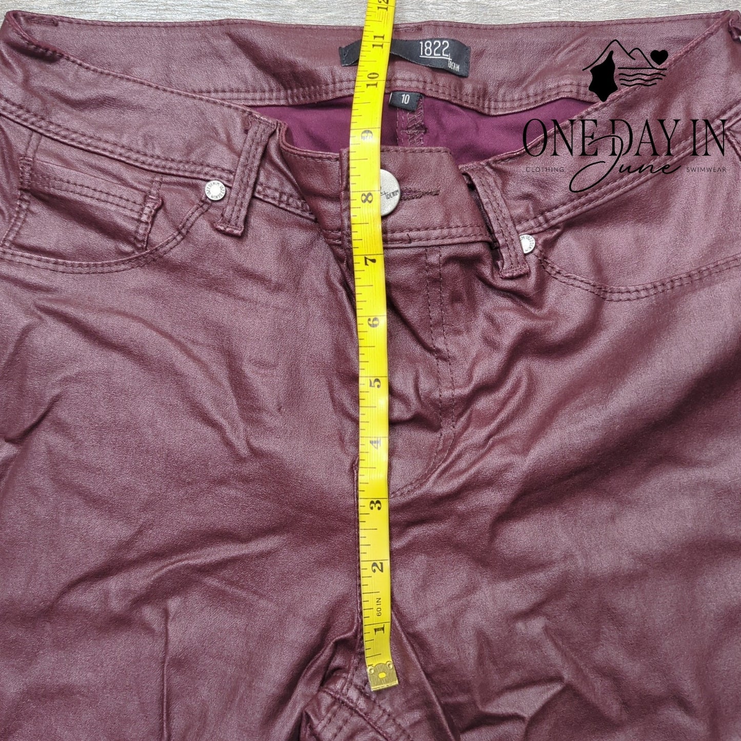 1822 Denim Coated Denim Lace Up Jeggings Size 10