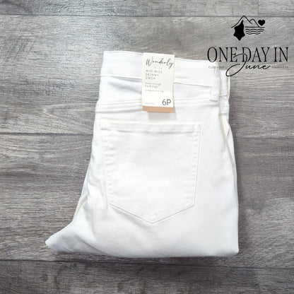 Wonderly Petite Mid Rise Skinny Crop Jeans Size 6P