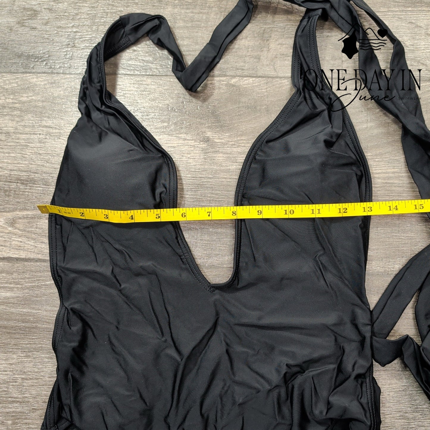 Lilosy Deep V Tie Wrap Open back One Piece Swimsuit Size S
