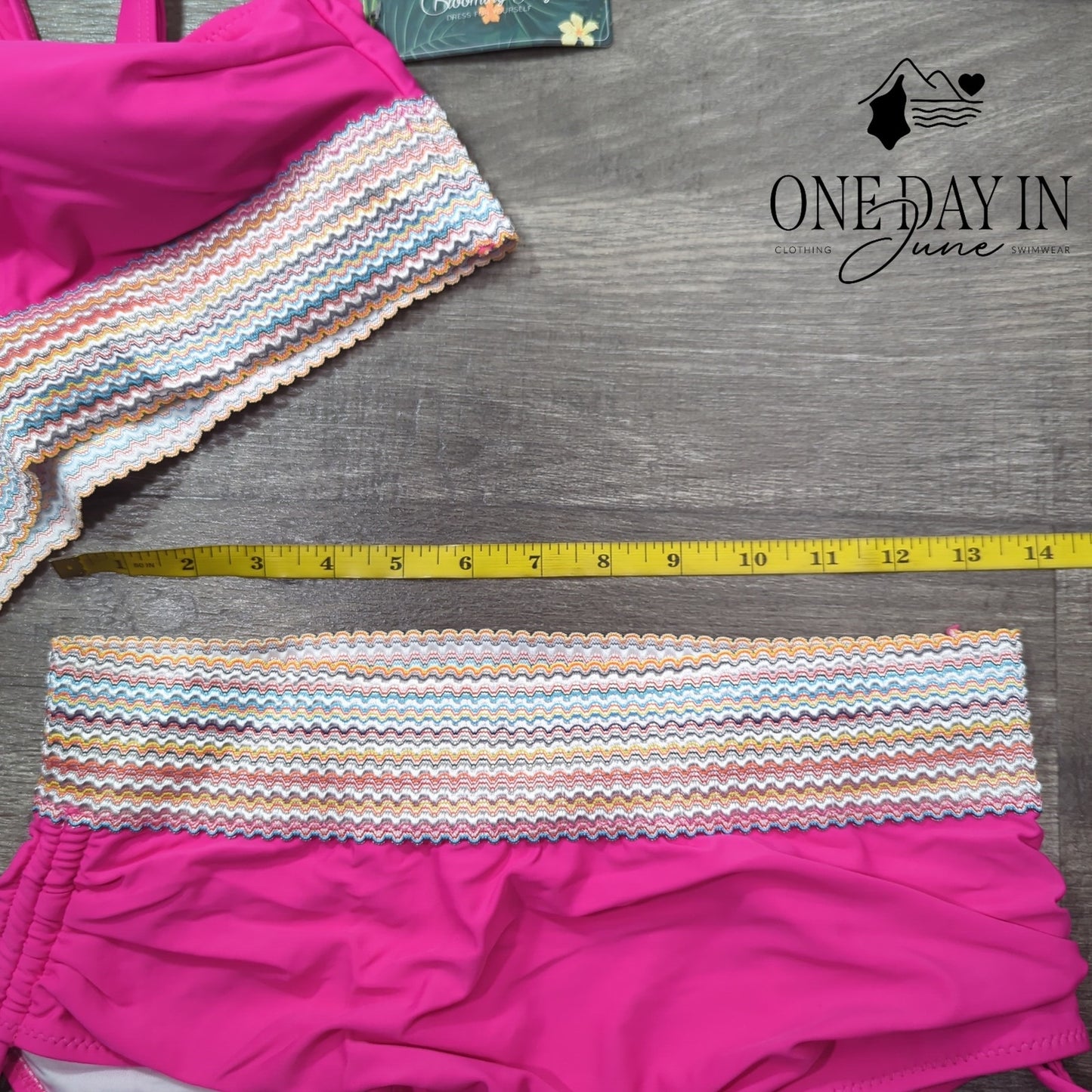 Blooming Jelly High Waist Bikini Swimsuit Size L