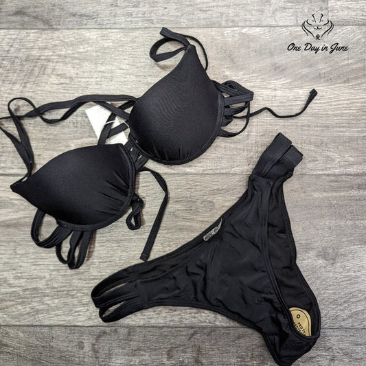 Summer Mae Strappy Back Molded Cup Bikini Swimsuit Size S