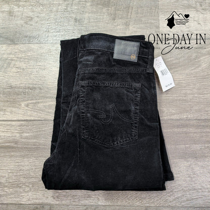 AG Adriano Goldschmied The Quinne High Rise Flare Velvet Jeans NWT $215 Size 4