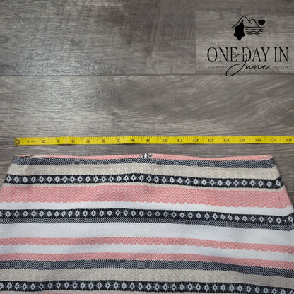 Loft Striped Mini Skirt Size 10