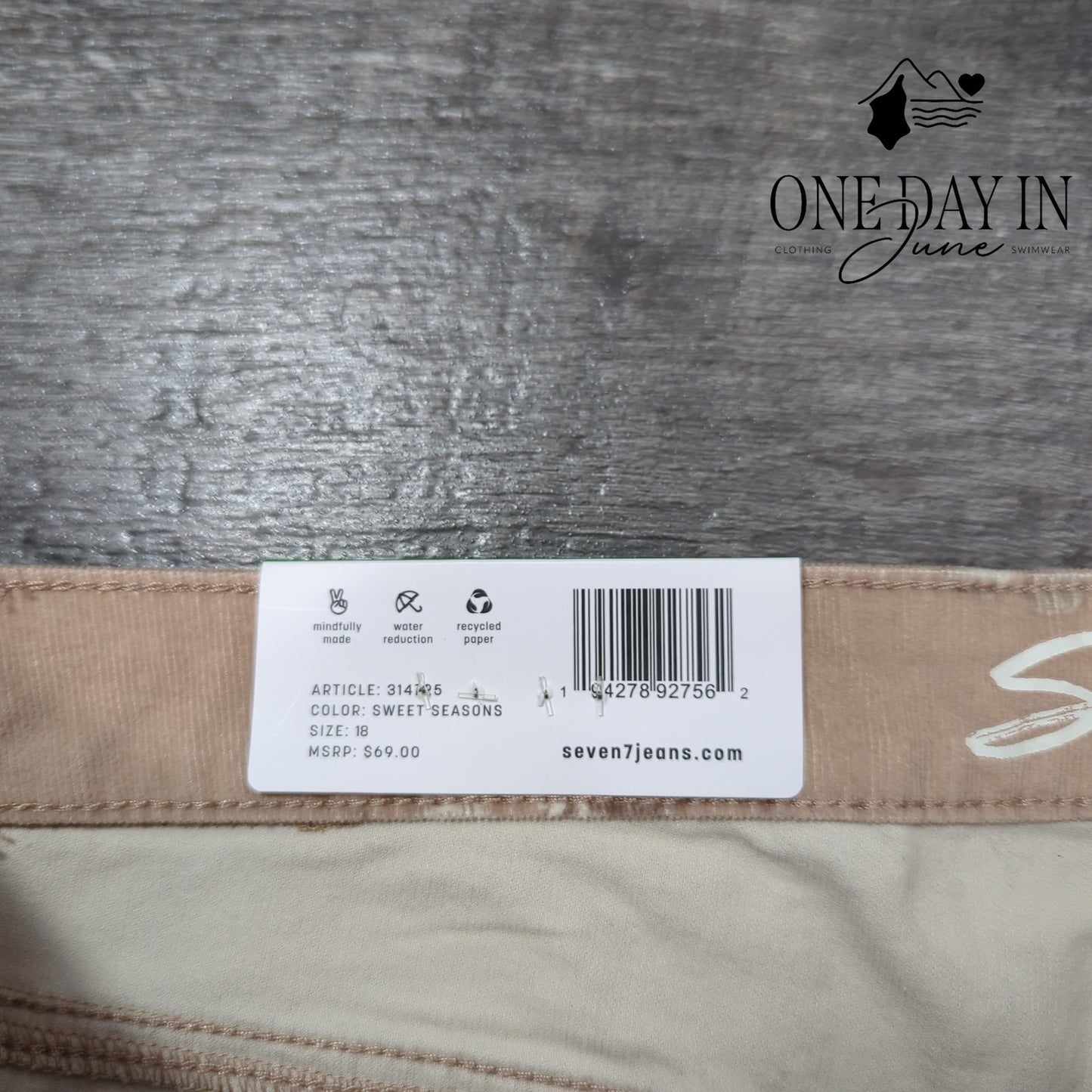 Seven7 High Rise Skinny Corduroy Pants Size 18