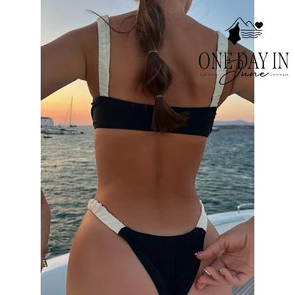 Aleumdr Crop Cheeky Bikini Swimsuit Size S