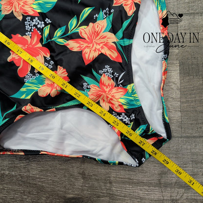 Aleumdr Floral One Piece Swimsuit Size M