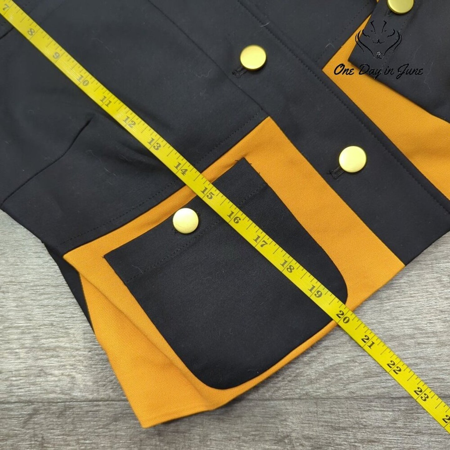 Worthington Jacket Black Venetian Gold Colorblock Mod Blazer NWT Size M