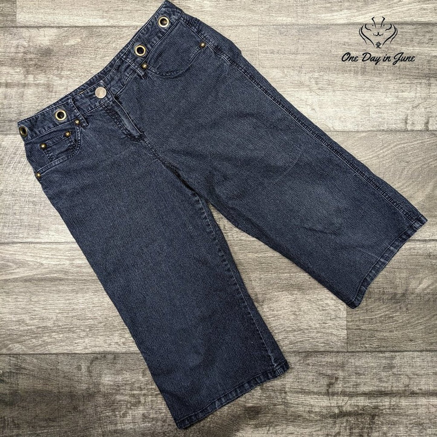 Larry Levine Petite Stretch Capri Jeans Size 6P