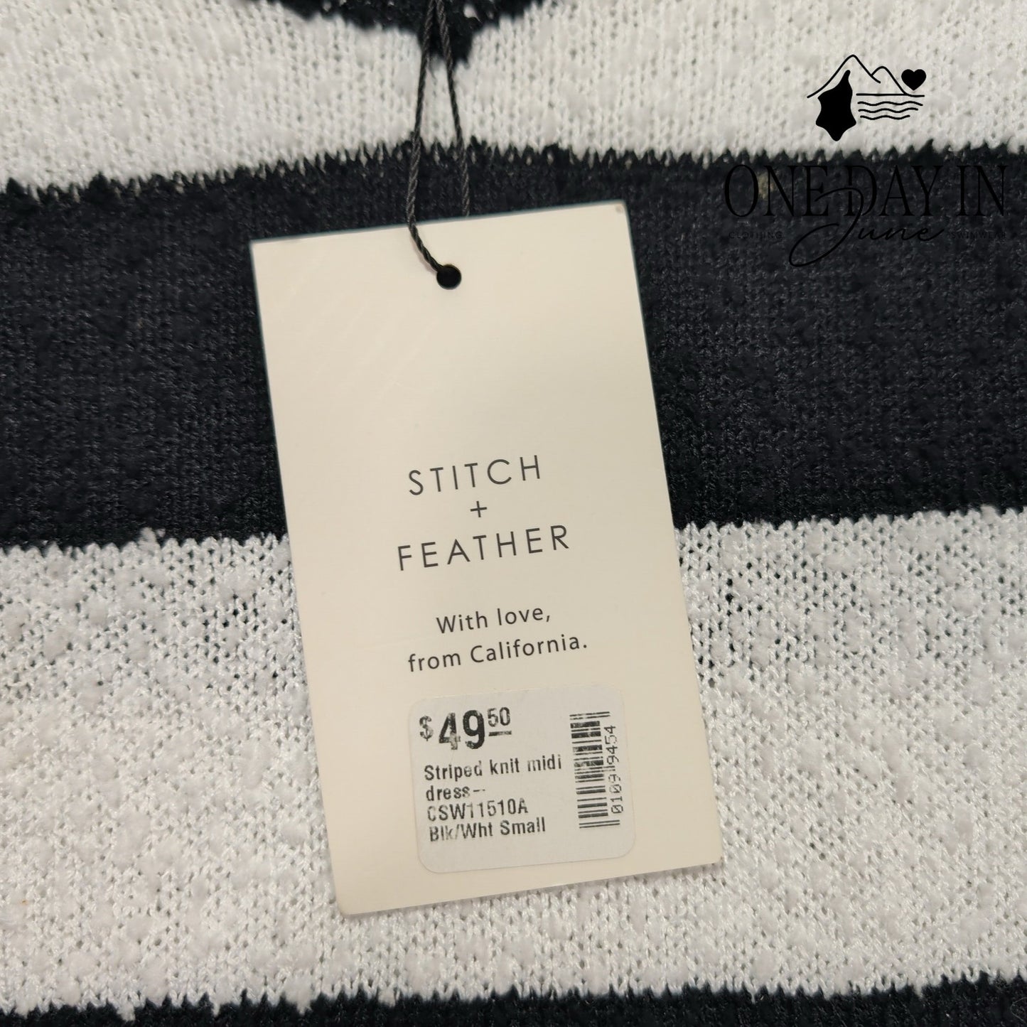 Stitch & Feather Sleeveless Shoulder Pad Knit Dress Size S