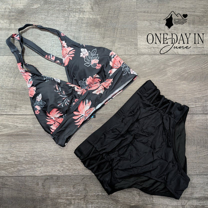 Yonique Plus Size High Waist Bikini Swimsuit Size 12W