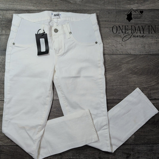 Paige Skyline Ankle Peg Skinny Jeans Optic White NWT Size 2 (26)