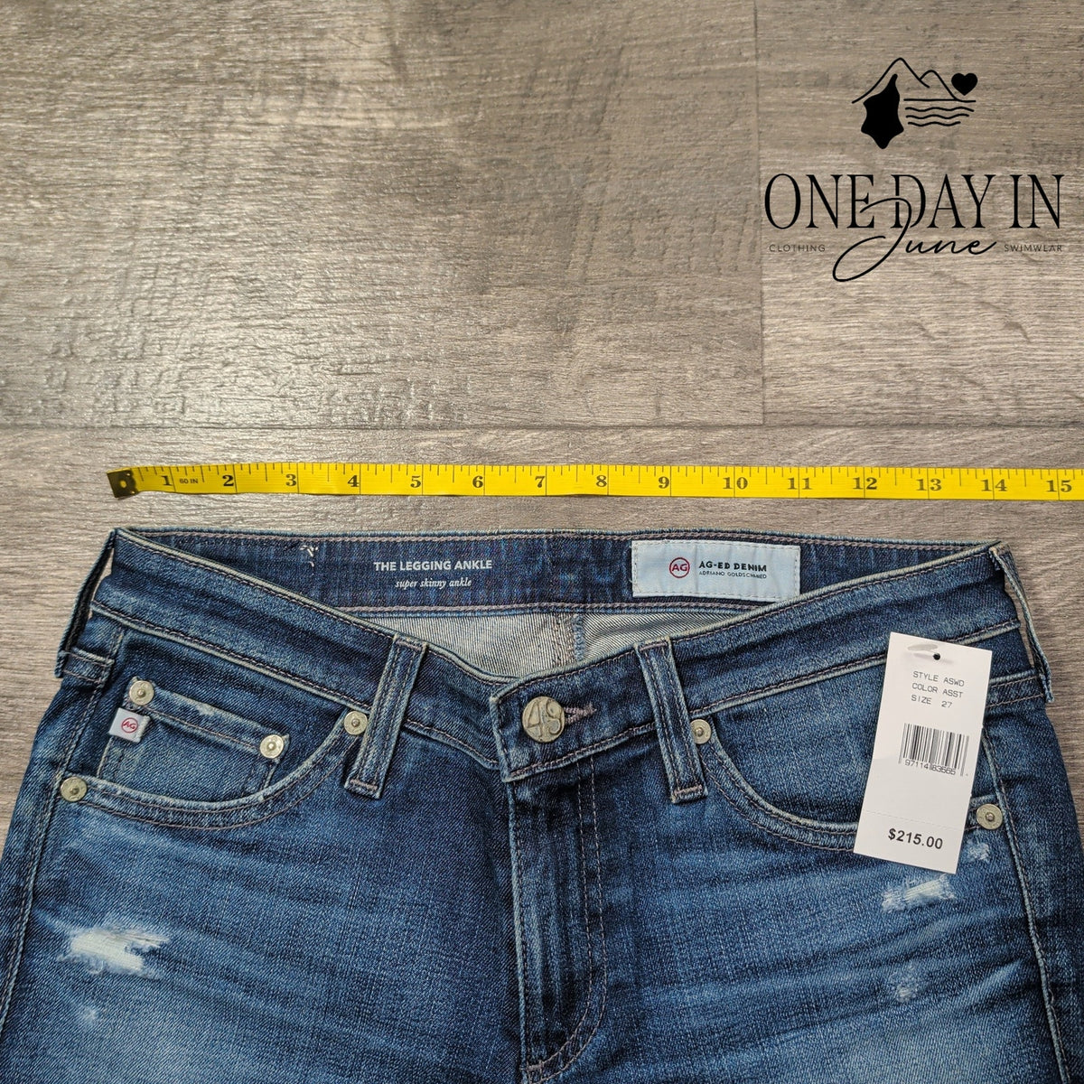 AG Adriano Goldschmied The Legging Ankle Distressed Skinny Jeans NWT Size 4 (27)