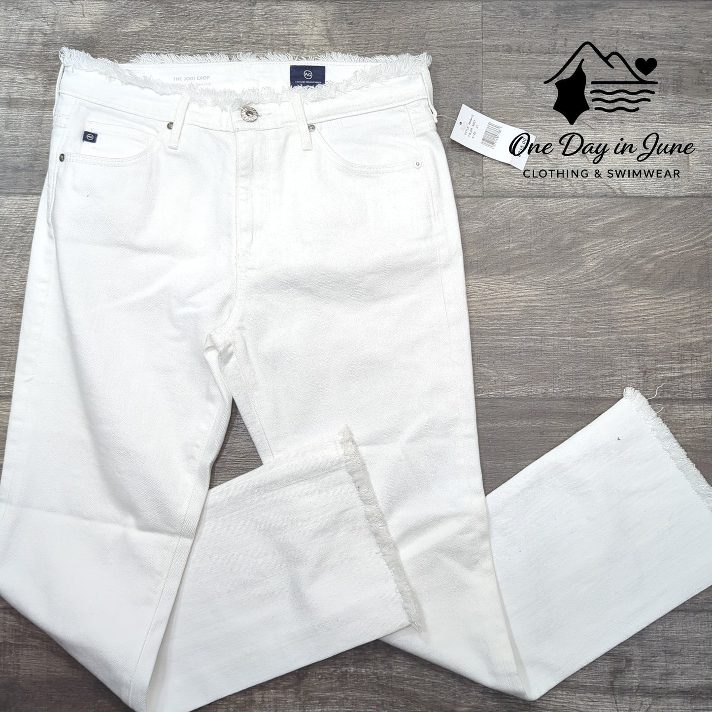 Adriano Goldschmied The Jodi Crop High  Rise Slim Flare Jeans Size 27 (4)