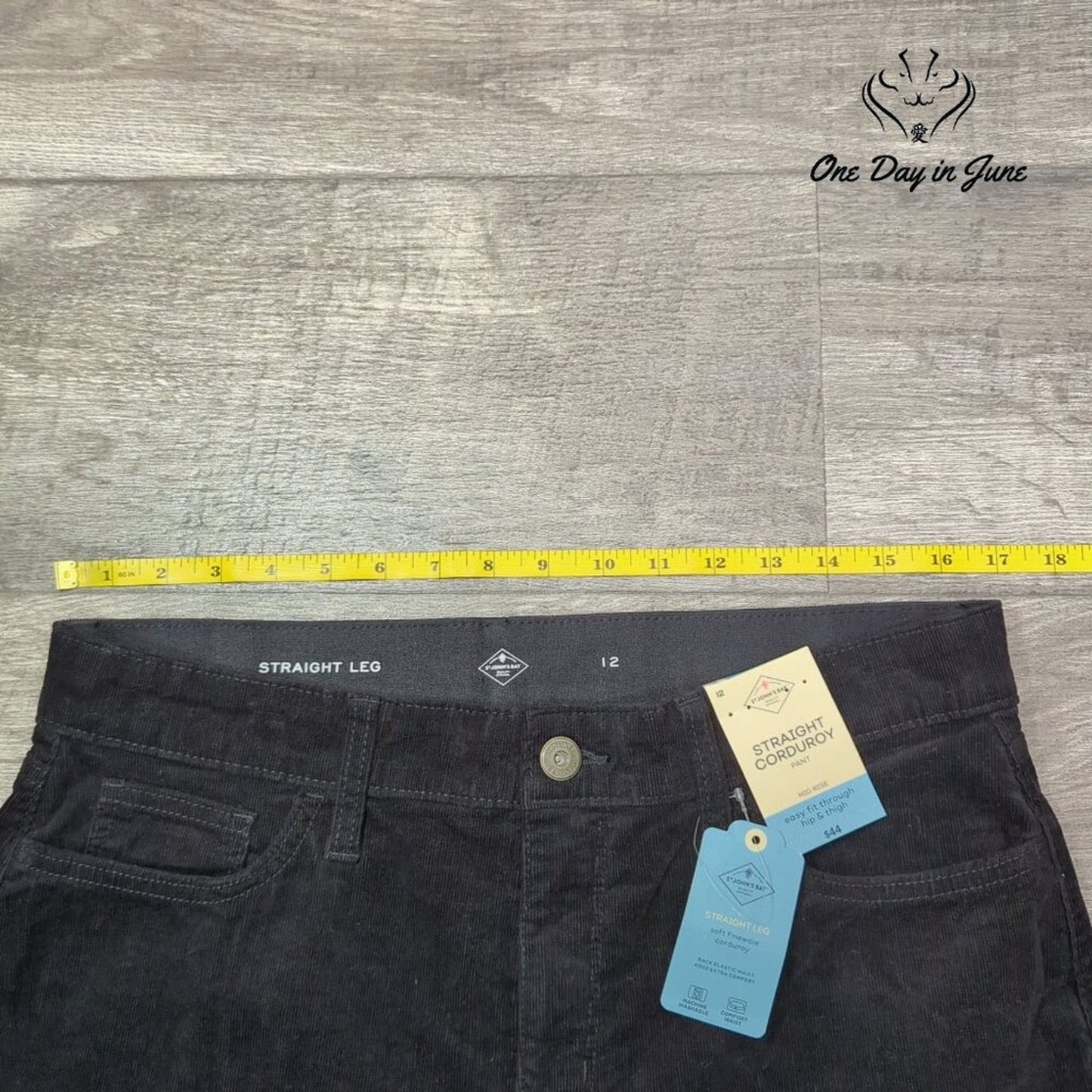 St. John's Bay Straight Corduroy Pants Size 12