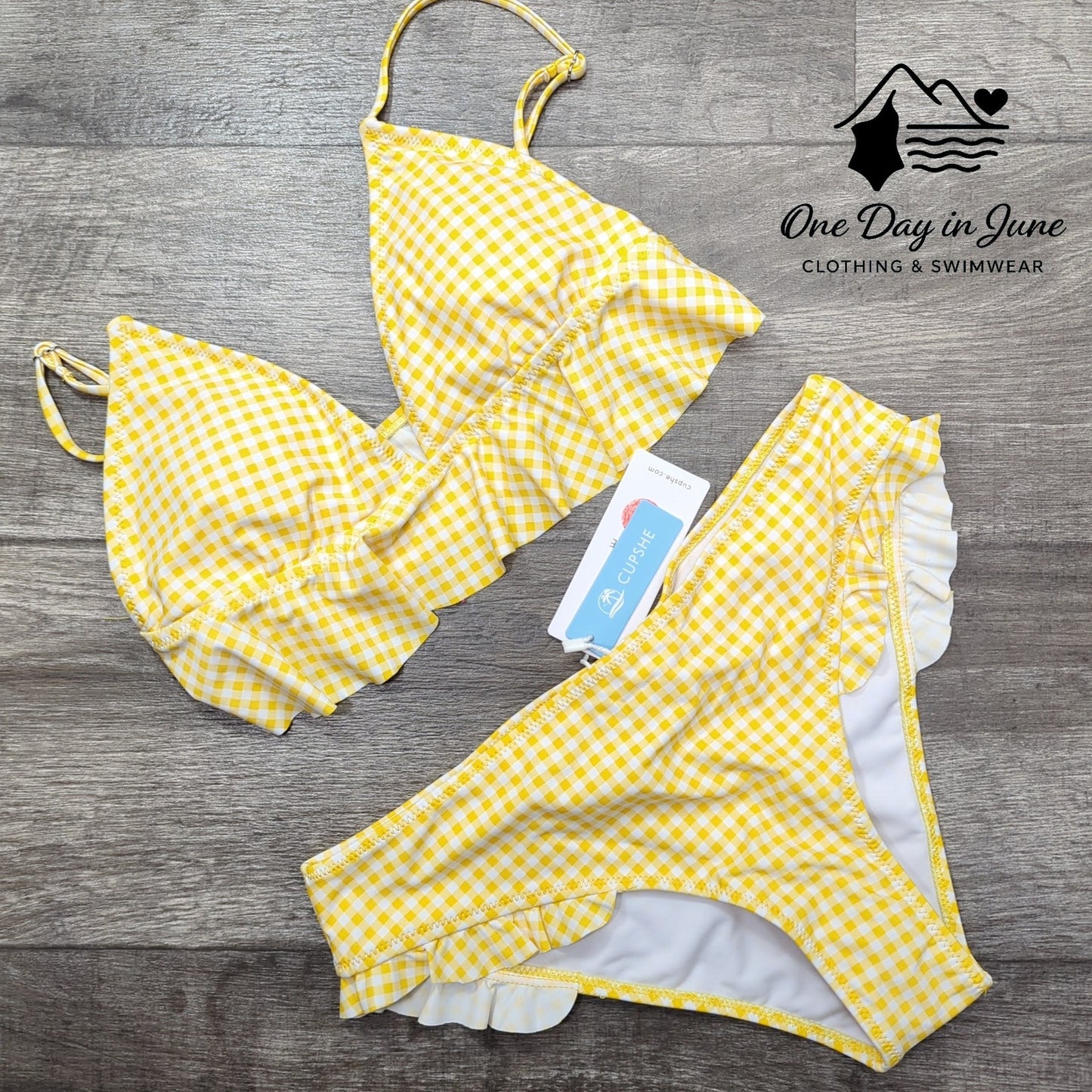 Cupshe Ruffle Triangle Bikini Swimsuit Size S