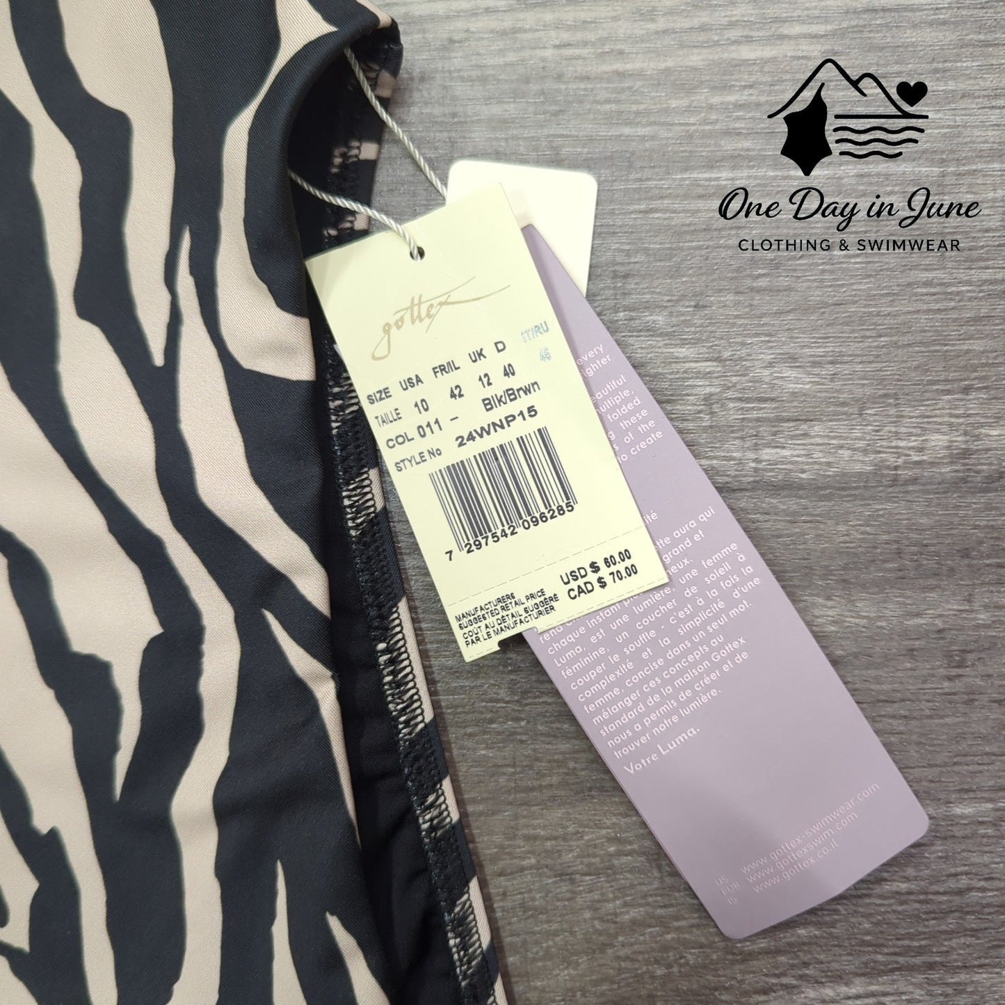 Gottex Luma High Waist Bikini Bottom Size 10