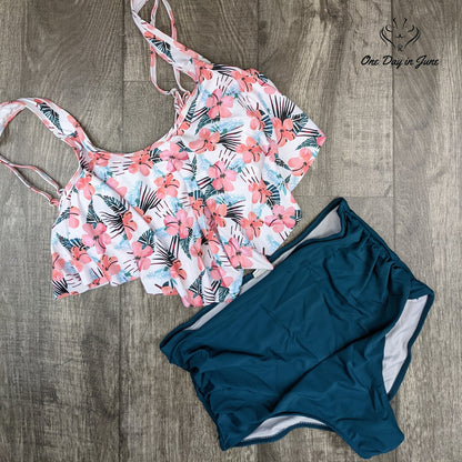 Mitaloo High Waist Flounce Bikini Swimsuit Size L