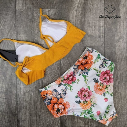 SS Queen Ruffle High Waist Bikini Swimsuit Size XL