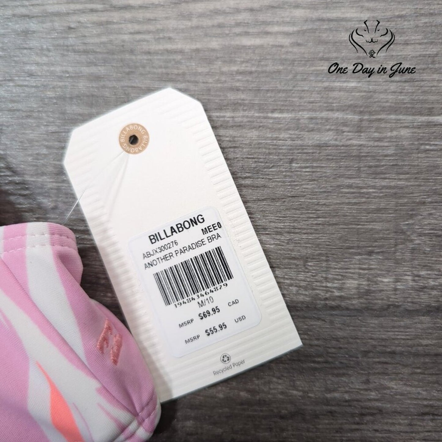 Billabong Another Paradise Bikini Top Size M