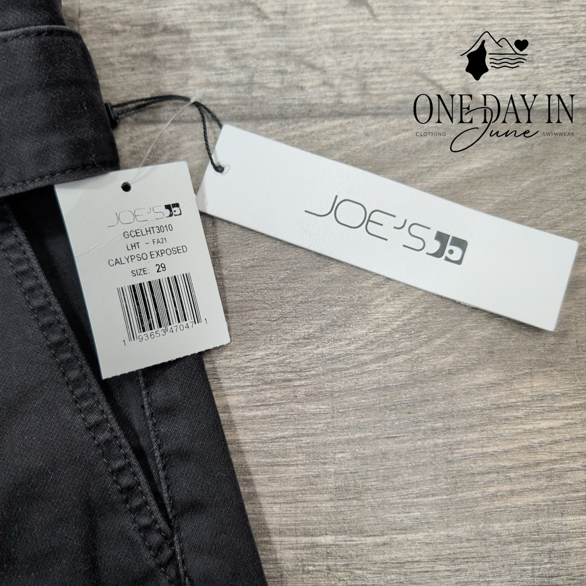Joe's Jeans Calypso Exposed High Waist Belted Jeans Black NWT Size 8 (29)
