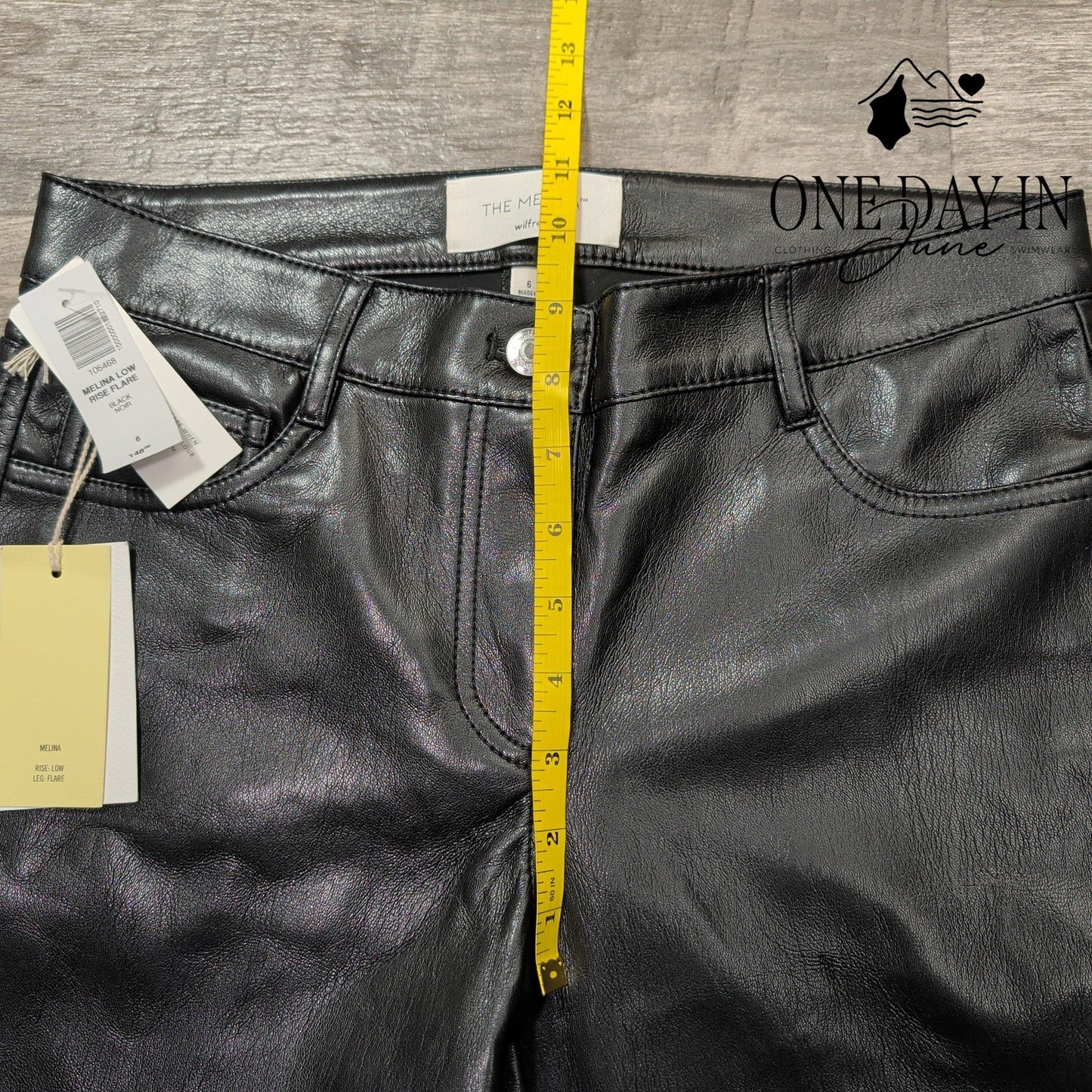 Wilfred The Melina Low Rise Flare Faux Leather Pants Size 6