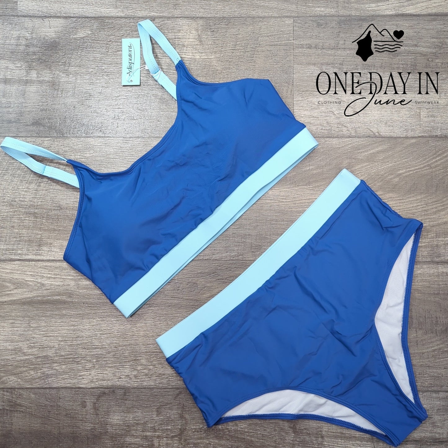 Adisputent High Waist Crop Bikini Swimsuit Size XXL