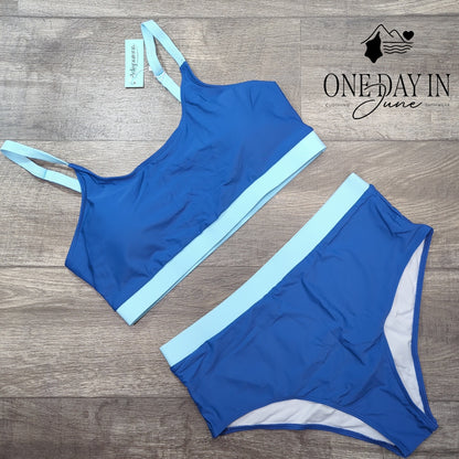 Adisputent High Waist Crop Bikini Swimsuit Size XXL