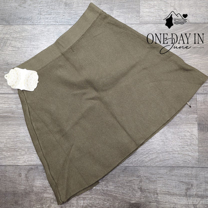 Altar'd State Pull On Knit Mini Skirt Olive Green NWT $59.95 Size S