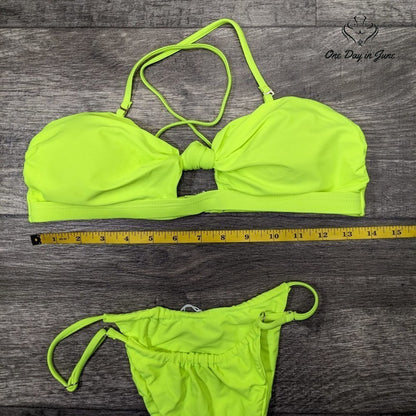 Sovoyontee Tie Knot Keyhole Bikini Swimsuit Size L