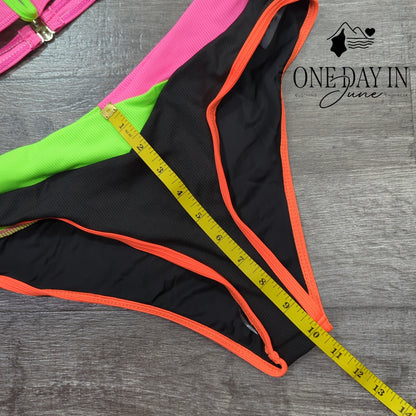 Hytensun V Wire Ribbed Bikini Swimsuit Size L