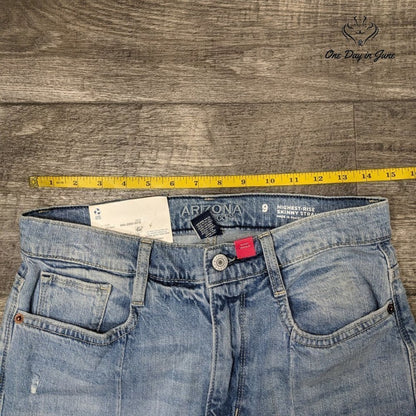 Arizona Jean Co. Juniors Highest Rise Skinny Straight Jeans Size 9