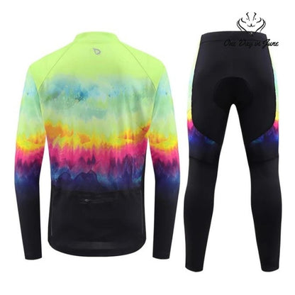 BaLeaf Chamois Padded Long Sleeve Cycling Set Size XXL