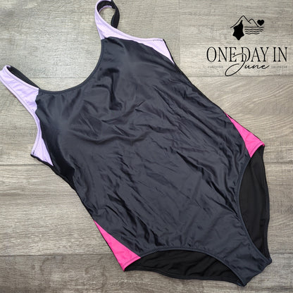 Aleumdr Criss Cross Back One Piece Swimsuit Size L