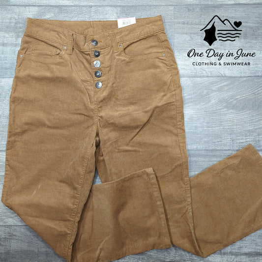 Style & Co. Core Mid Rise Crop Corduroy Pants Size 10
