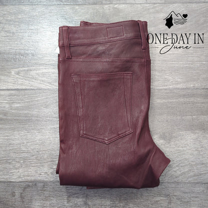 Adriano Goldschmied The Farrah Skinny Faux Leather Jeans Size 27 (4)