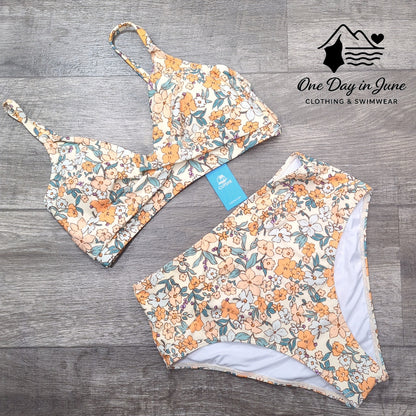 Cupshe Cross Front High Cut Bikini Swimsuit Size M