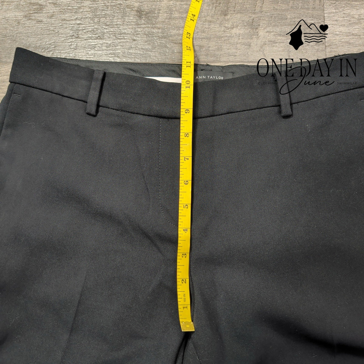 Ann Taylor The Sophia Mid Rise Straight Leg Dress Pants Black NWT Size 10P