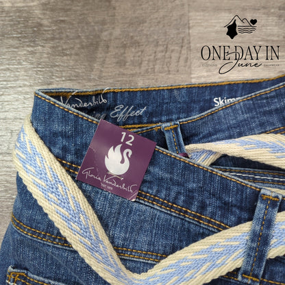 Gloria Vanderbilt Belted Skimmer Jeans Size 12