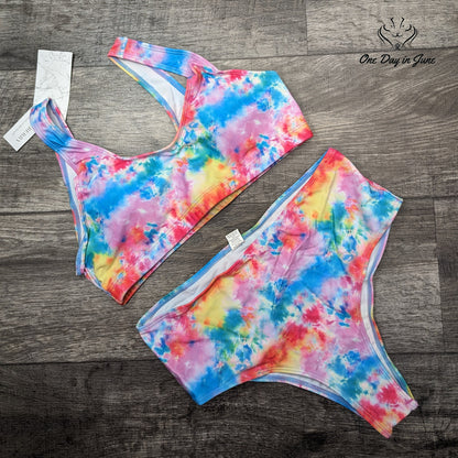 Largeberry Crop Top Bikini Swimsuit Size L