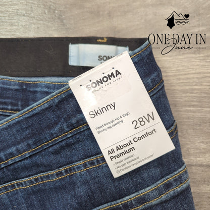Sonoma Plus Size Distressed Skinny Jeans Size 28W