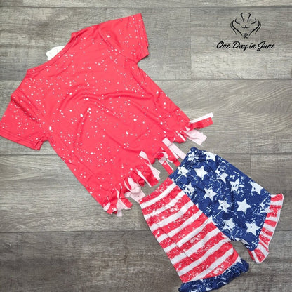 Samgami American Flag Short Sets Size 120 (5-6 Yrs)