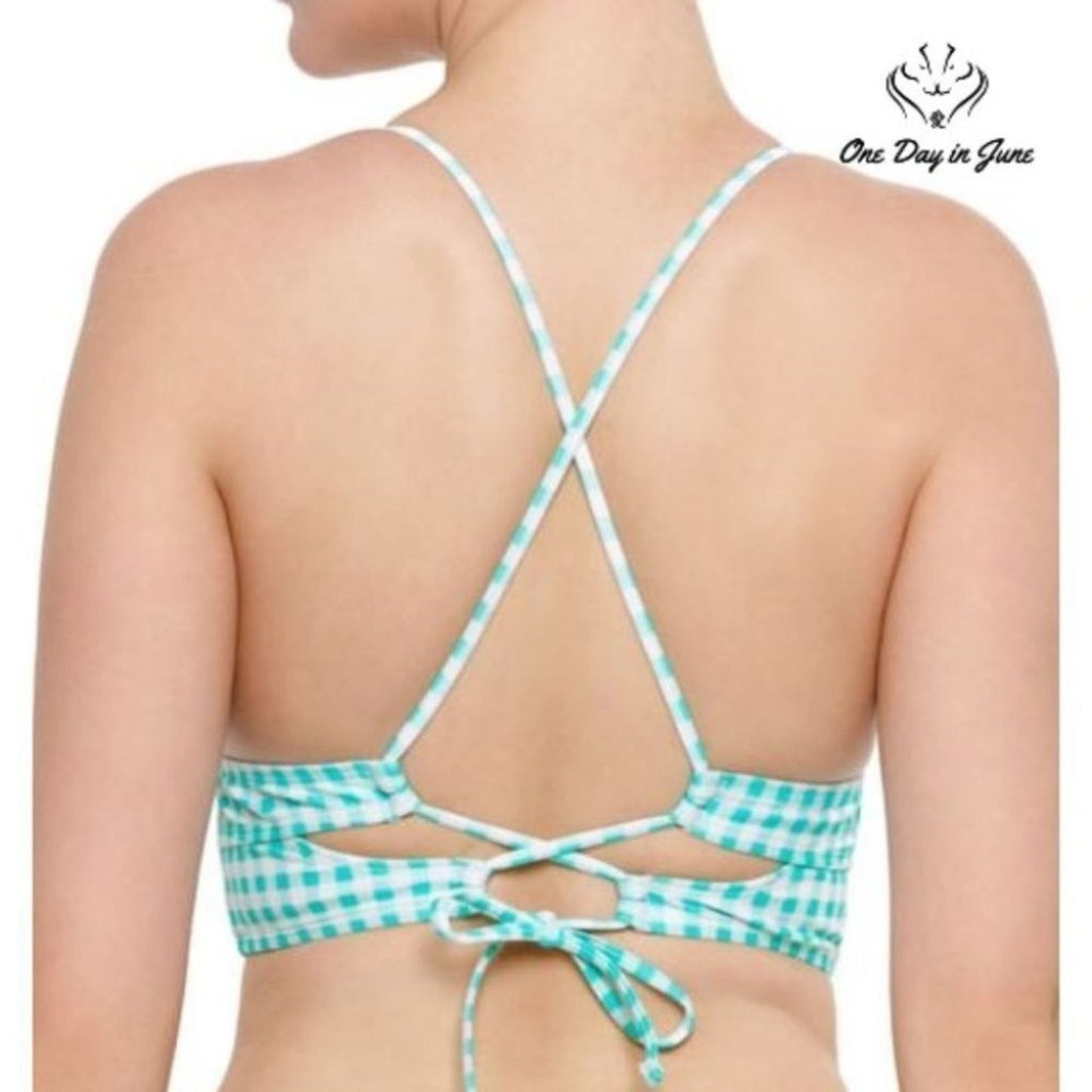 Arizona Jean Co. Smocked Bandeau Juniors Bikini Top Size L