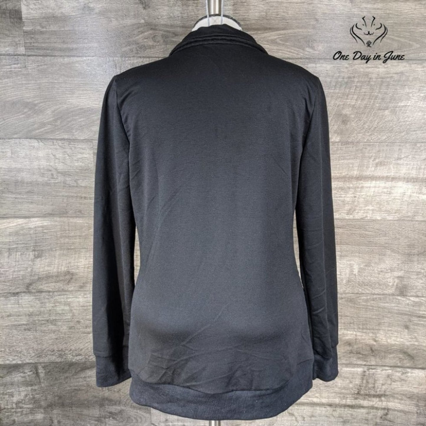 BTFBM Quilted Pattern Lightweight Zipper Long Sleeve Casual Sweatshirt Size M