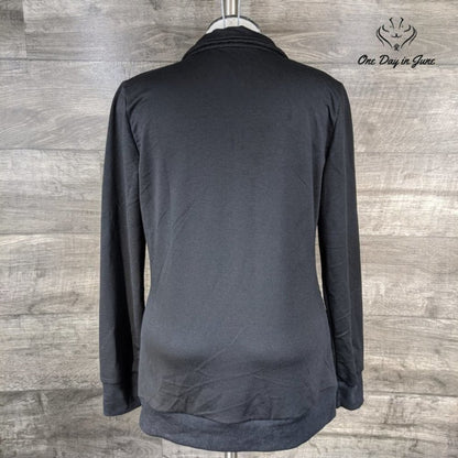 BTFBM Quilted Pattern Lightweight Zipper Long Sleeve Casual Sweatshirt Size M