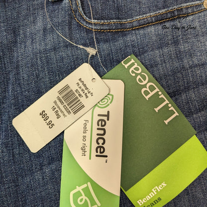 L.L.Bean Stonewashed Favorite Fit Straight Leg Jeans Size 16