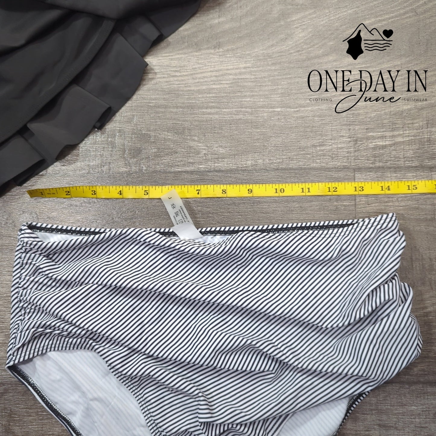 Adisputent High Waist Flounce Bikini Swimsuit Size L